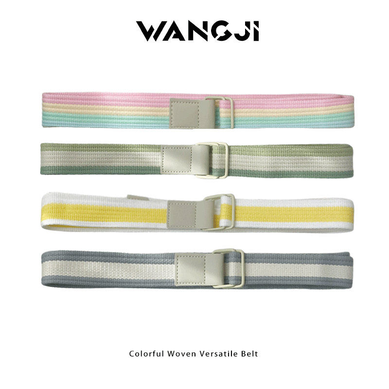 Women's Woven Canvas Fall Winter No-hole Belt Jeans Waist Gift Party Designer Versatile
