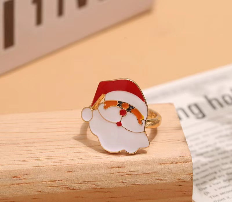Christmas Ring Set, Santa, Snowman and Reindeer Rings, 6-Piece or 25-Piece Assorted Holiday Party Favor Pack, Stocking Stuffers and Gift Exchange Present for Ki