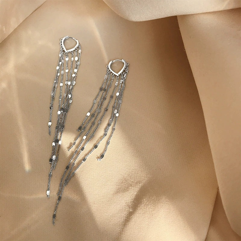 Tassel drop earrings by Yoshan, detail view 3