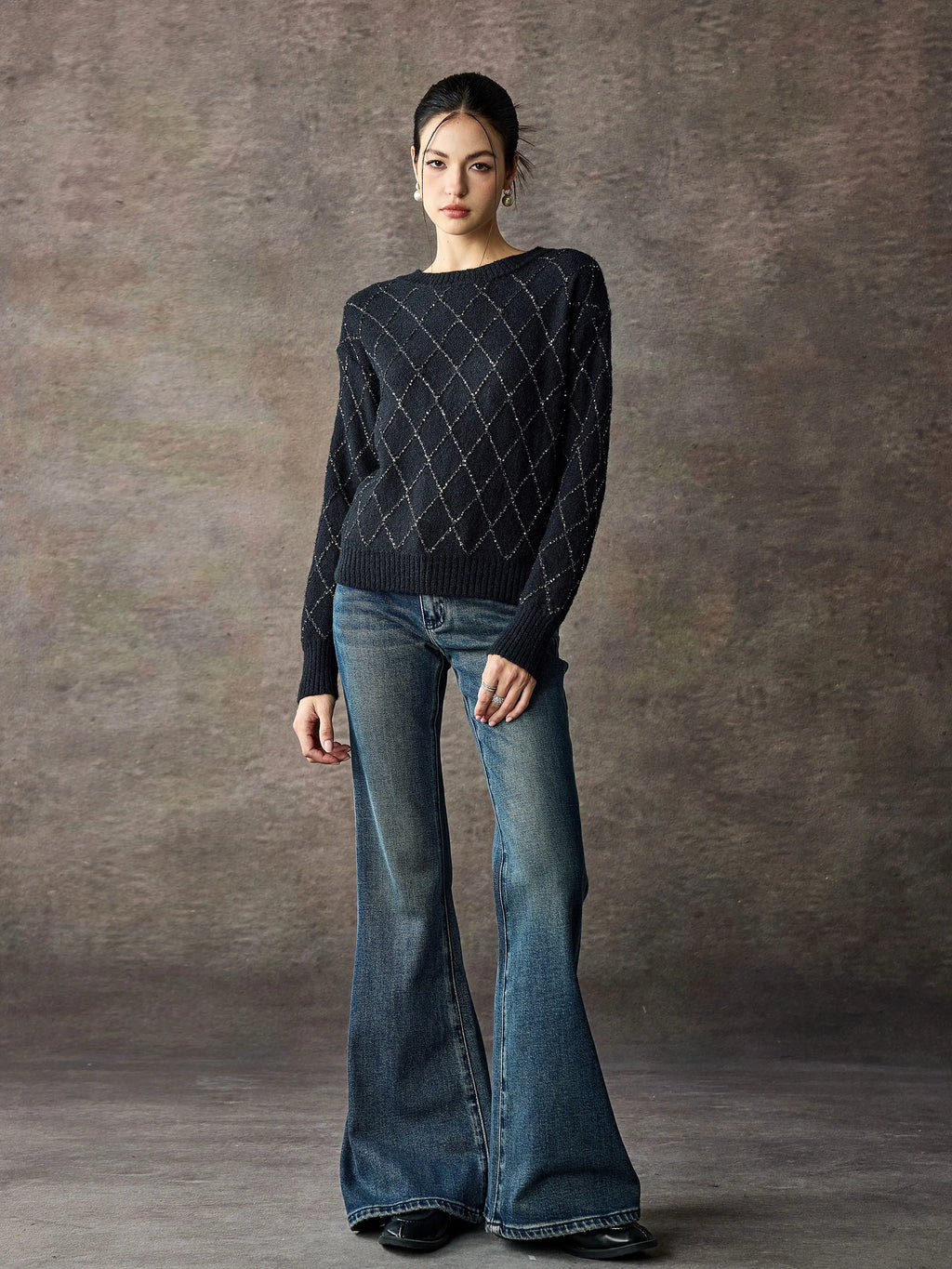 Women's Washed Slim-Fit High-Waist Retro Wide-Leg Jeans for Casual Outfits Everyday Office Weekend Date Night