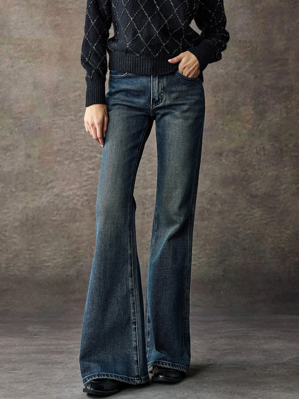 Women's Washed Slim-Fit High-Waist Retro Wide-Leg Jeans for Casual Outfits Everyday Office Weekend Date Night