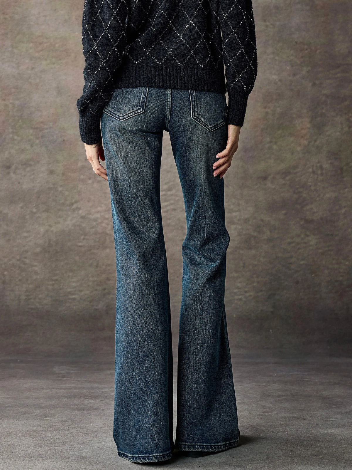 Women's Washed Slim-Fit High-Waist Retro Wide-Leg Jeans for Casual Outfits Everyday Office Weekend Date Night