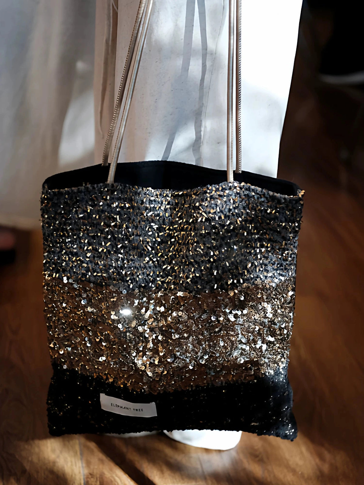 Women's Canvas Glitter Fall Winter Office Designer Luxe Workwear Tote Bag Shoulder Crossbody Purse Work Travel Everyday Purse