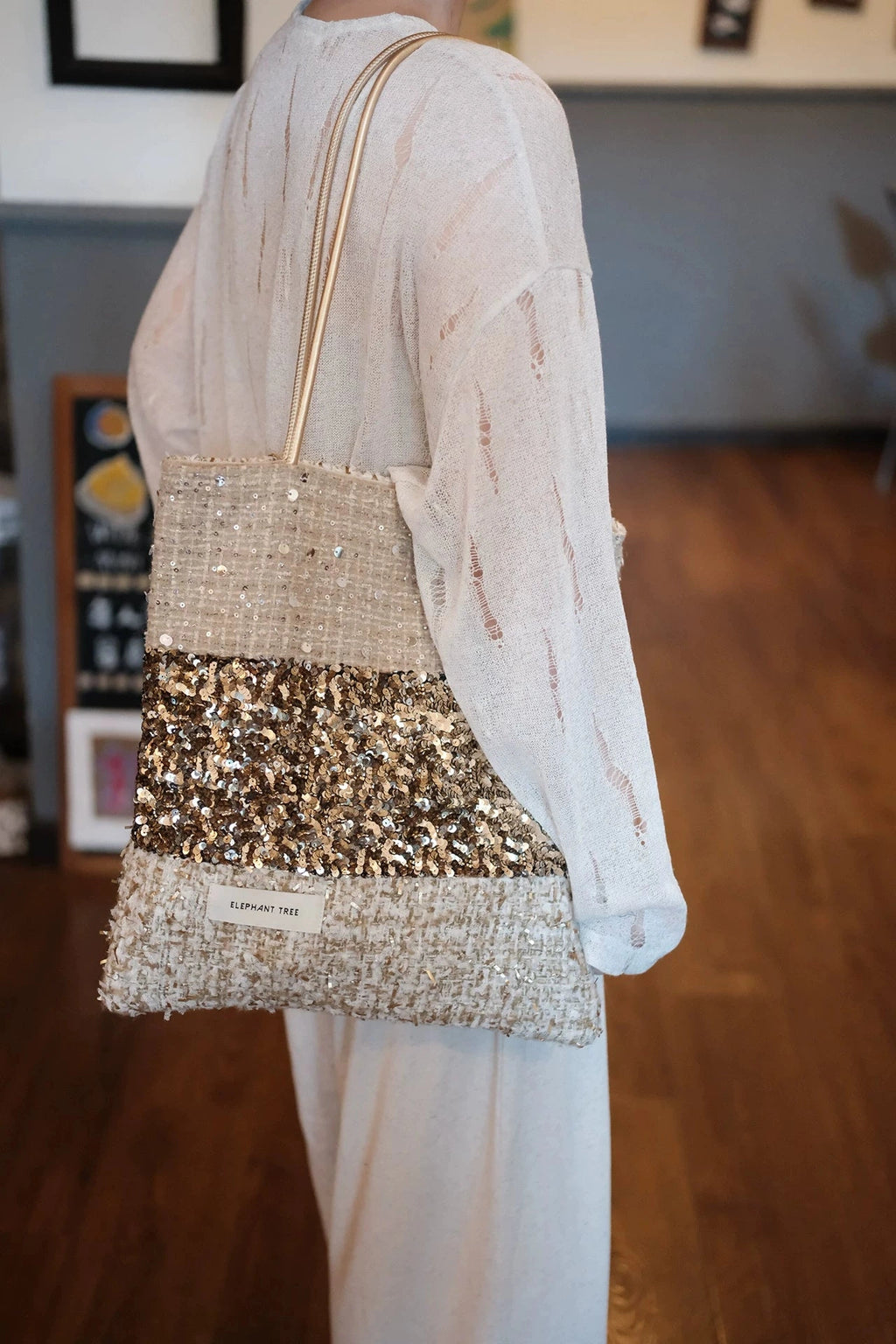 Ivory/Gold/Brown Beige