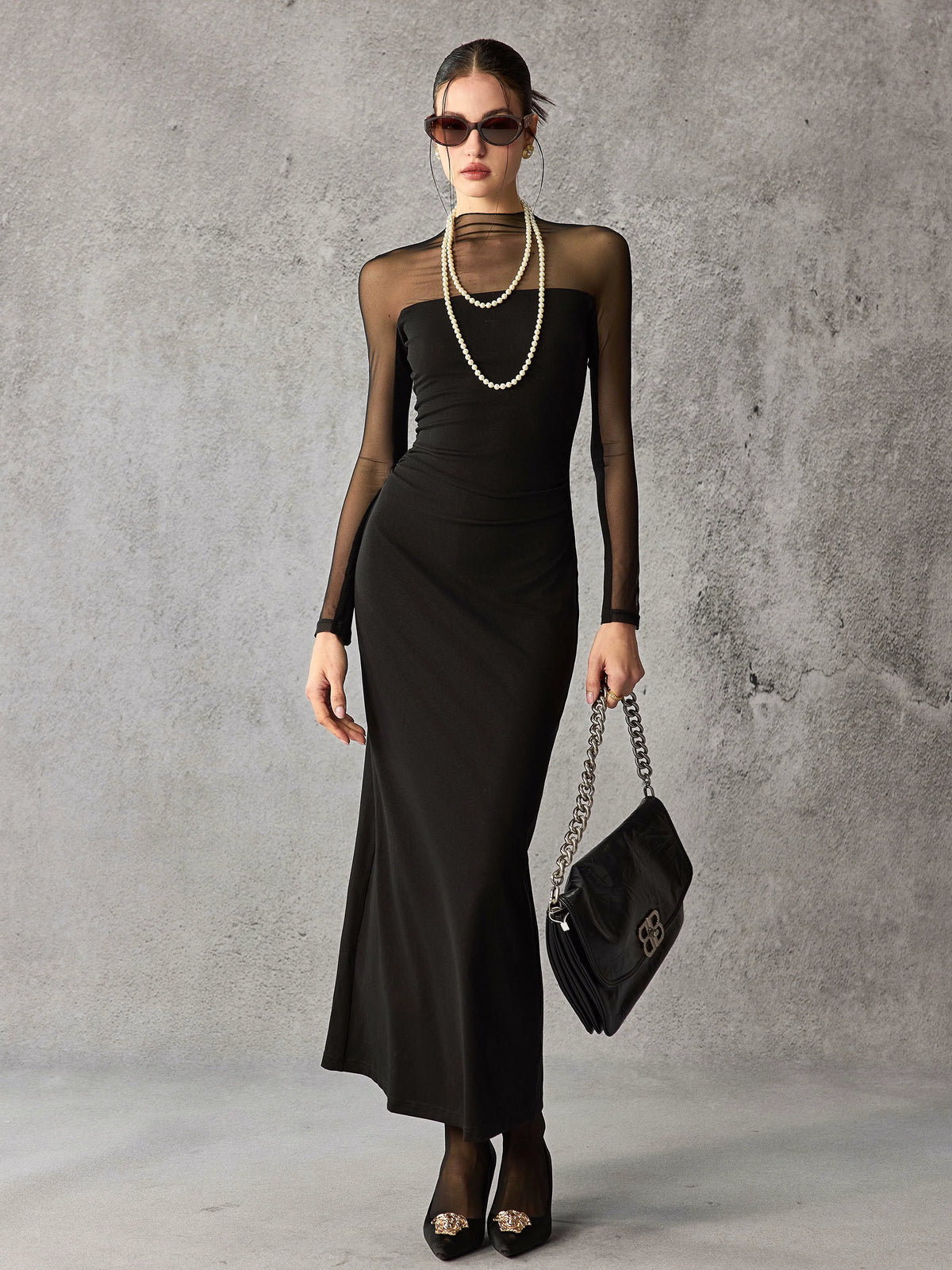 Women's Bodycon Breathable Mesh Maxi Dress Long Vacation Dress for Summer Travel Beach Wedding Guest Date Night Holiday Party