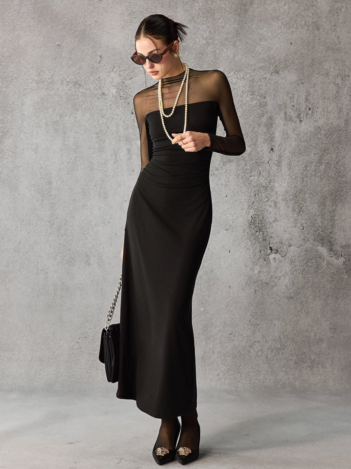 Women's Bodycon Breathable Mesh Maxi Dress Long Vacation Dress for Summer Travel Beach Wedding Guest Date Night Holiday Party