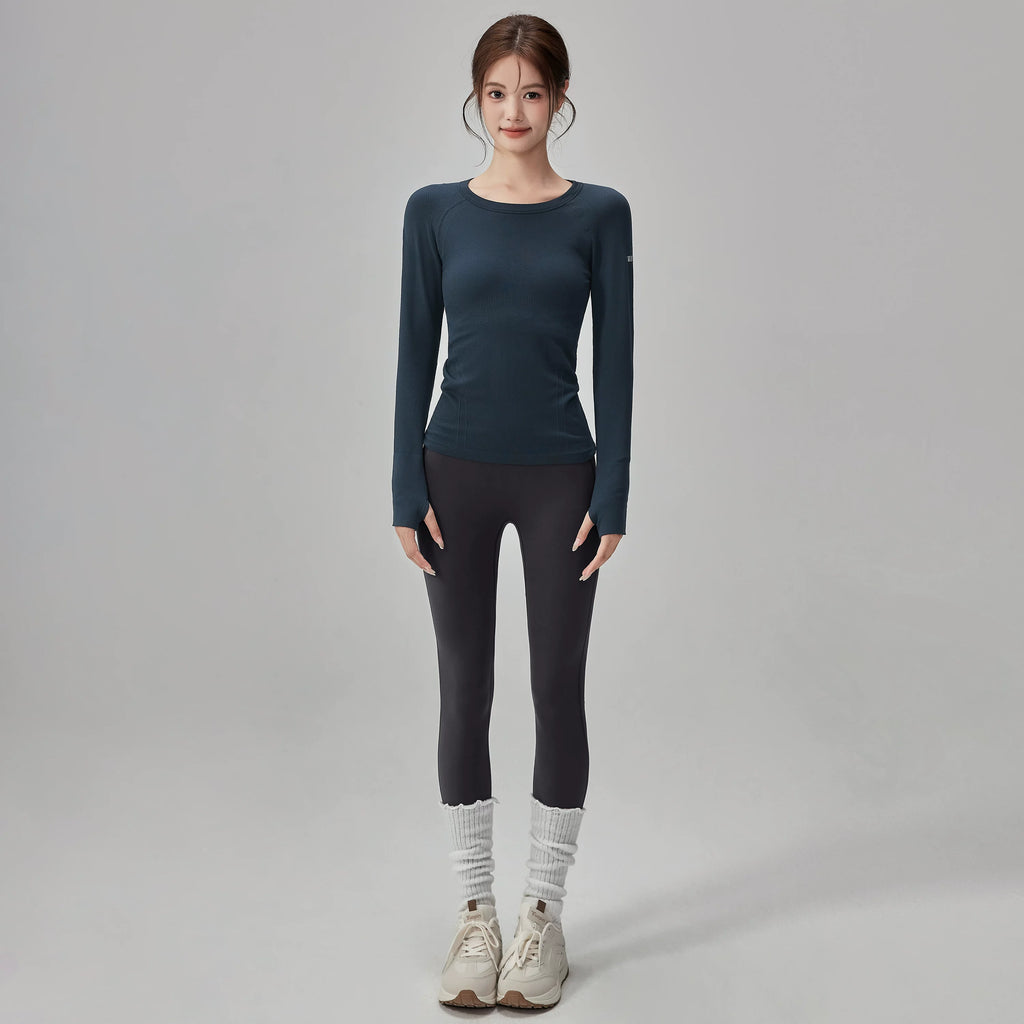 Women's Long Sleeve Yoga Top Stretch Training Gym Top Leggings for Date Night Travel Everyday Weekend Holiday Party