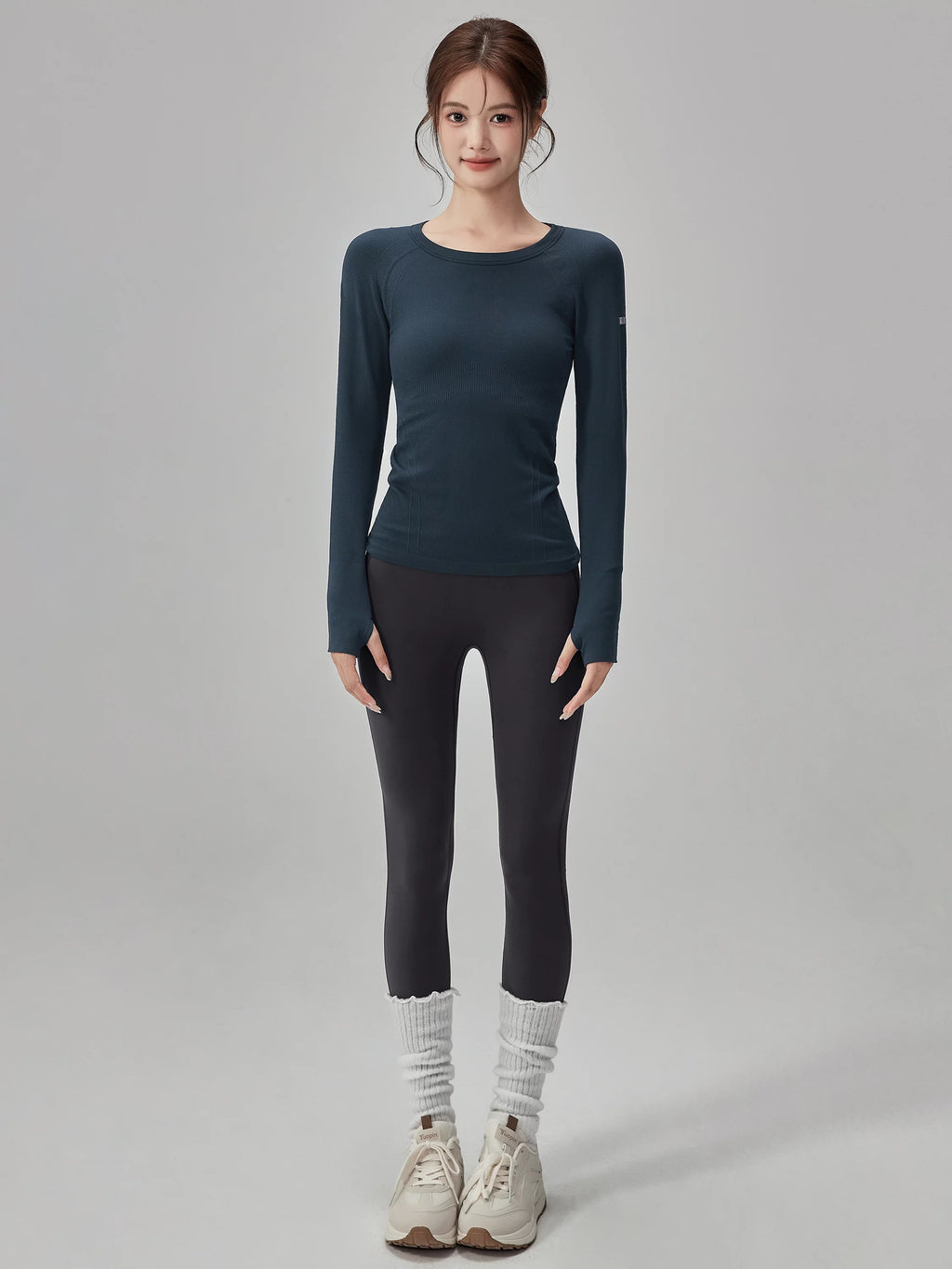 Women's Long Sleeve Yoga Top Stretch Training Gym Top Leggings for Date Night Travel Everyday Weekend Holiday Party