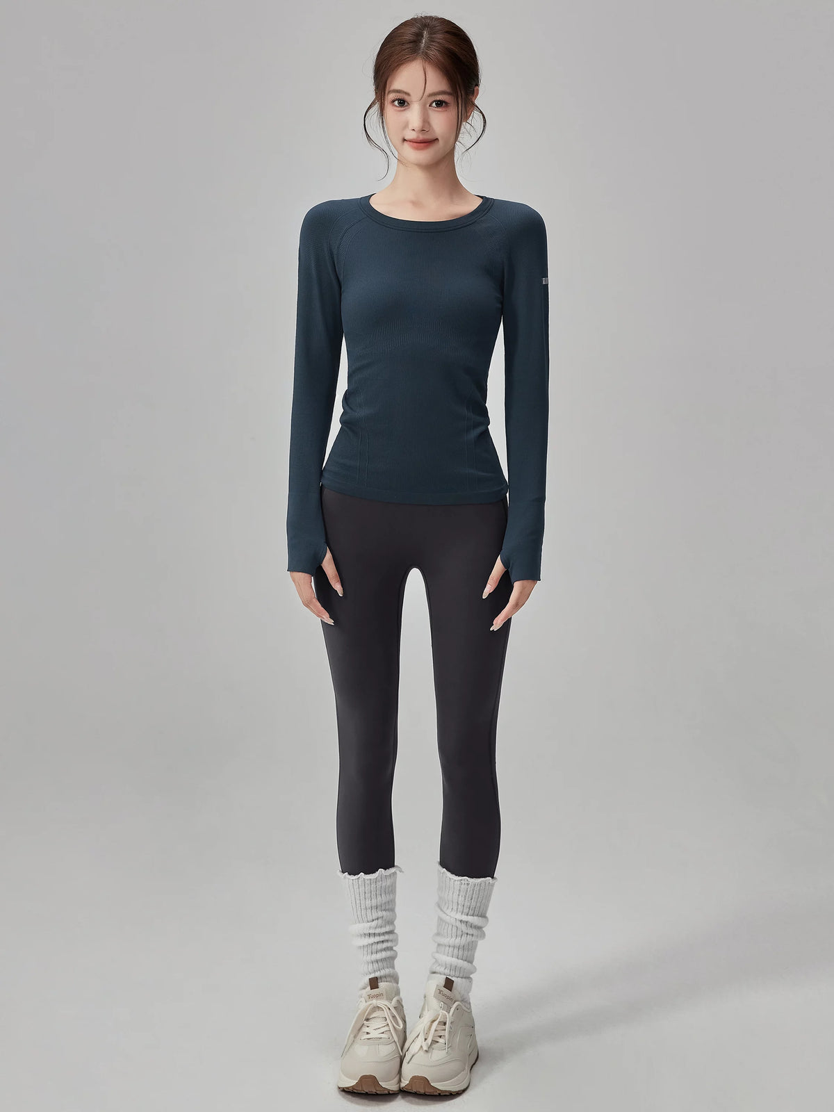 Women's Long Sleeve Yoga Top Stretch Training Gym Top Leggings for Date Night Travel Everyday Weekend Holiday Party