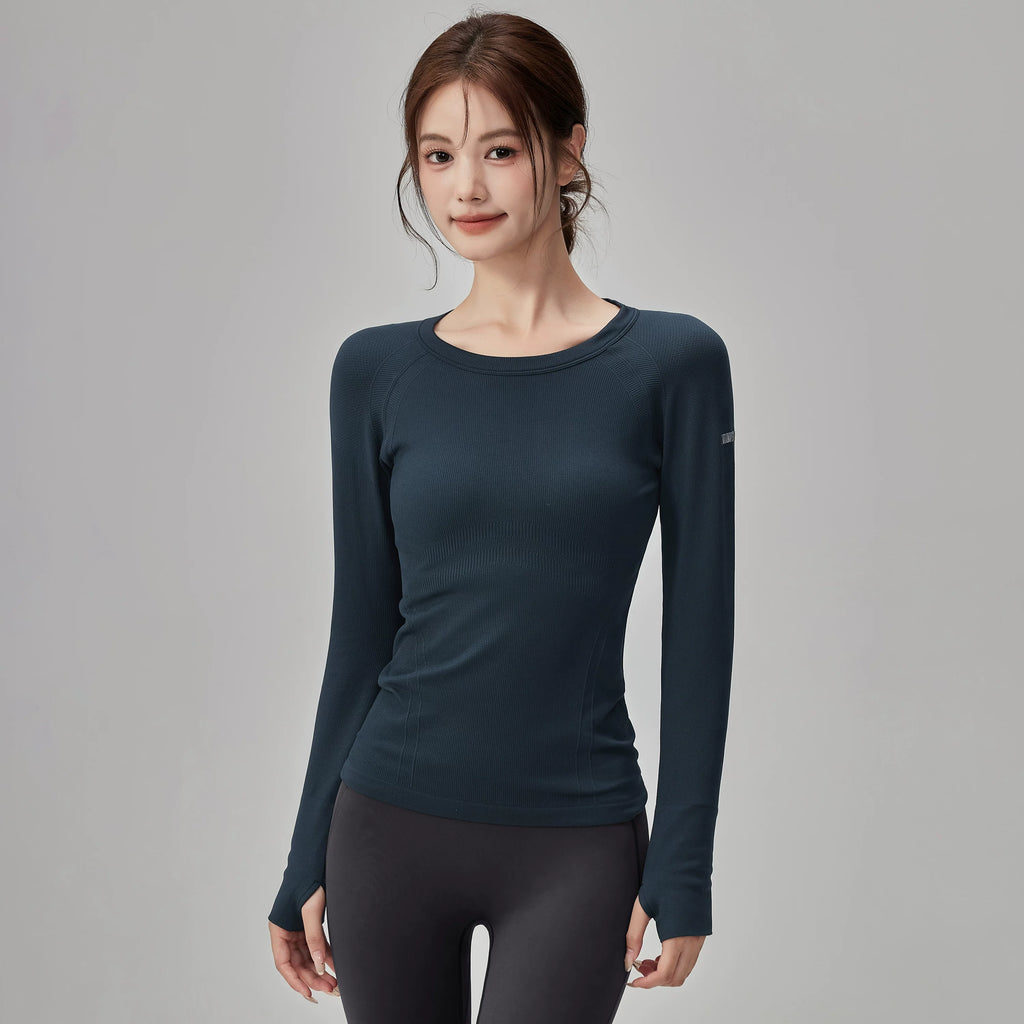Women's Long Sleeve Yoga Top Stretch Training Gym Top Leggings for Date Night Travel Everyday Weekend Holiday Party