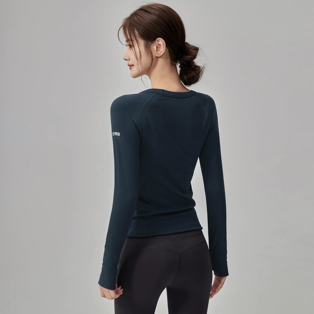 Women's Long Sleeve Yoga Top Stretch Training Gym Top Leggings for Date Night Travel Everyday Weekend Holiday Party