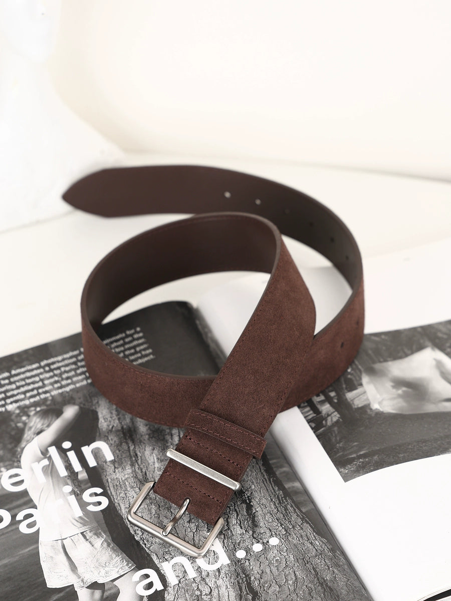 Women's Minimalist Suede Relaxed Waist Belt for Date Night Gift Party Premium Designer Office Everyday