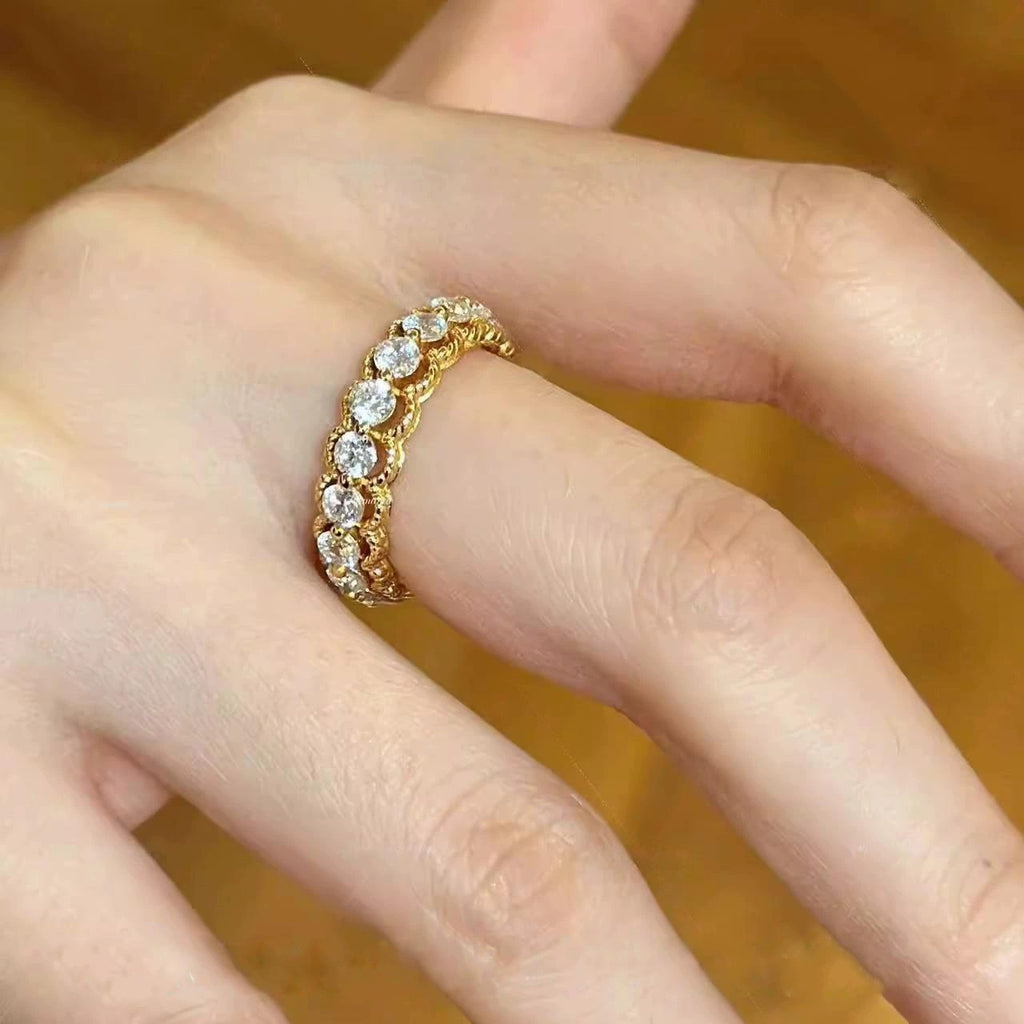 Yellow Gold lace ring by Yoshan