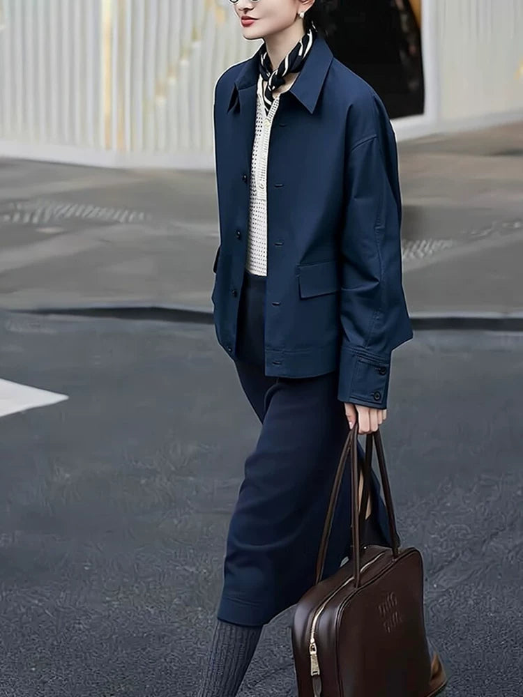Women's Lapel Zip Two-Piece Set for Office Workwear Wedding Guest Business Casual Travel Weekend At Home