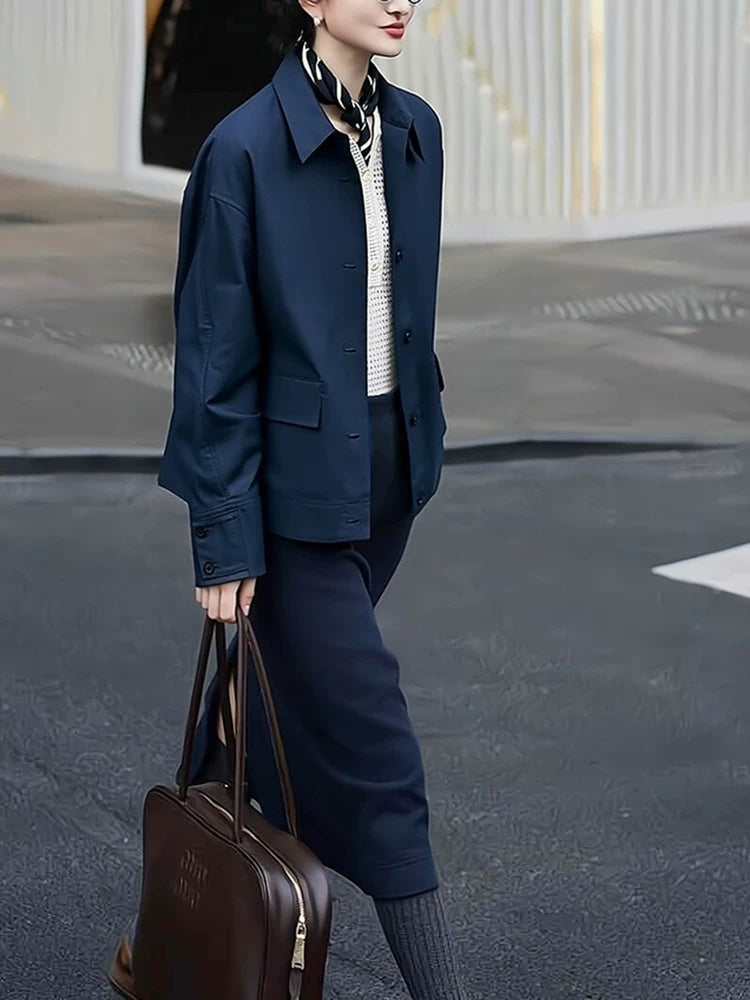 Women's Lapel Zip Two-Piece Set for Office Workwear Wedding Guest Business Casual Travel Weekend At Home