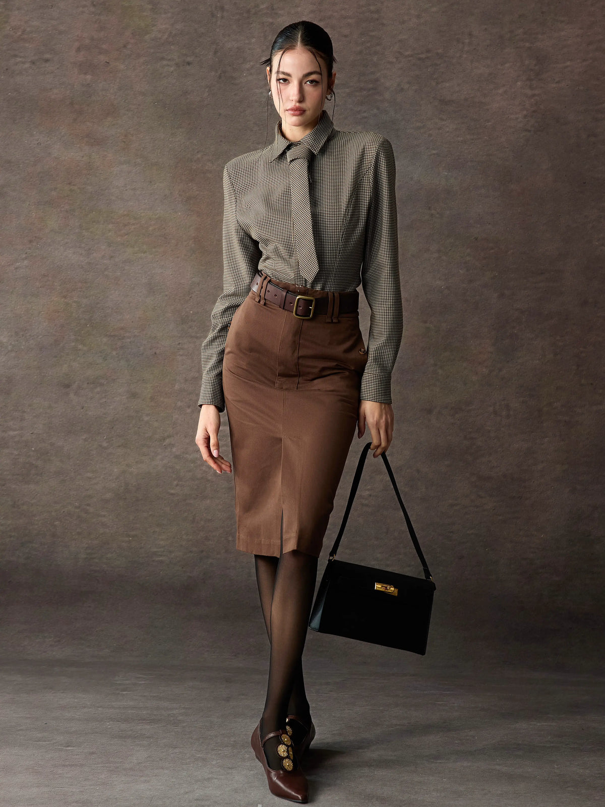 Women's Spring Summer Slit Bodycon Cropped Skirt for Fall Layering Office Weekend Everyday Date Night