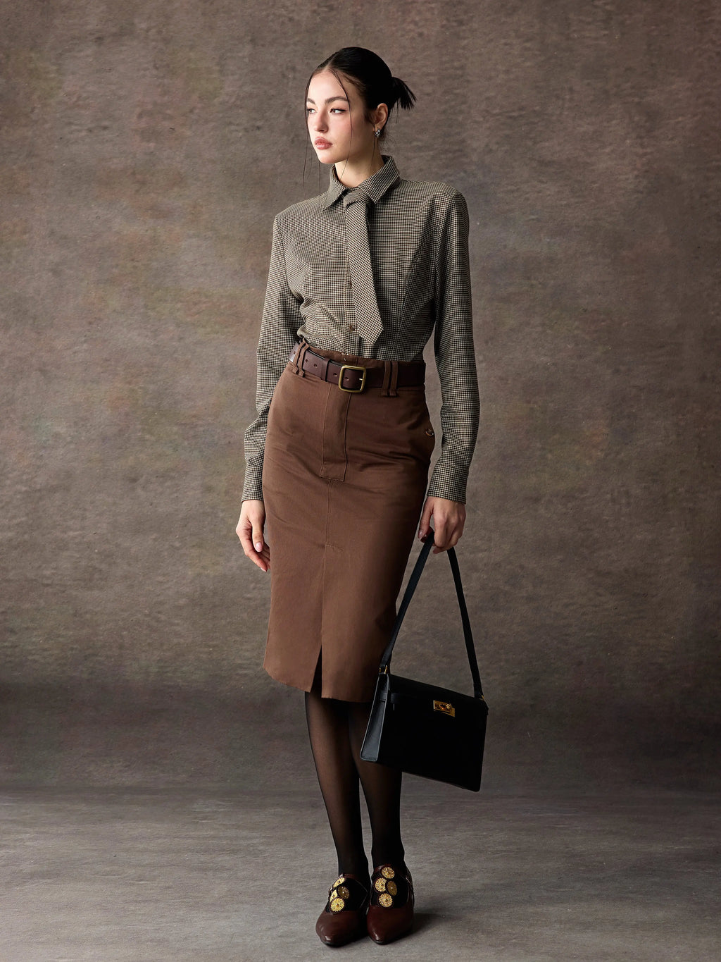 Women's Spring Summer Slit Bodycon Cropped Skirt for Fall Layering Office Weekend Everyday Date Night