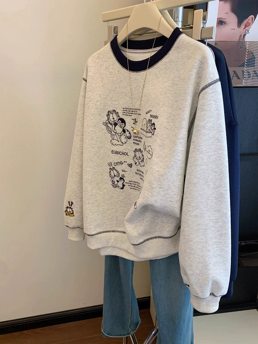 Women's Fall Winter Plus Size Oversized Slim-fit Long Sleeve Hoodie Sweatshirt for Casual Streetwear Travel and Weekend Everyday Slimming