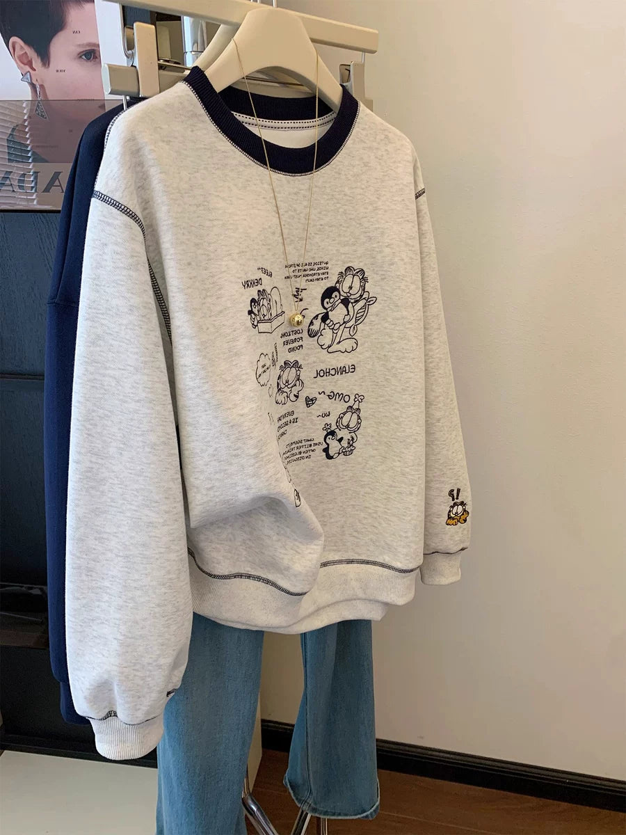 Women's Fall Winter Plus Size Oversized Slim-fit Long Sleeve Hoodie Sweatshirt for Casual Streetwear Travel and Weekend Everyday Slimming