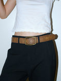 Women's Ethnic Oxidized Brown-tone Retro Everyday Jeans Belt for Date Night Gift Party Designer Versatile Office Vacation
