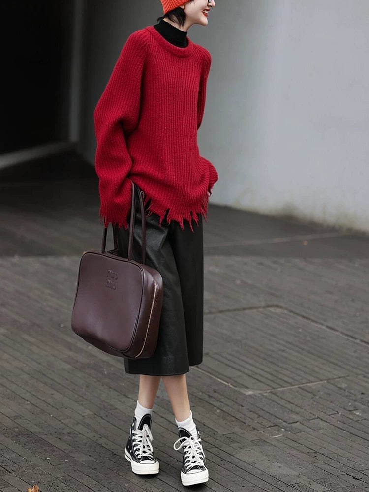 Women's Winter Black Knit Long Sleeve Casual Two-Piece Set for Office Workwear Wedding Guest Business Travel Weekend At Home