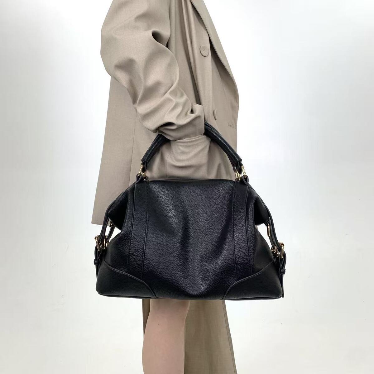Women's Large-Capacity Leather Tote Bag Shoulder Crossbody Purse Work and Travel Office