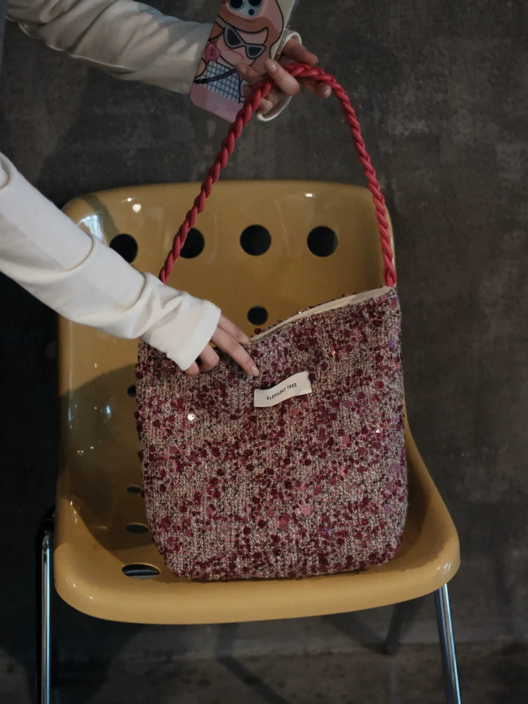 Women's Large-capacity Canvas Glitter Spring Summer Office Designer Workwear Tote Bag Shoulder Crossbody Purse Work Travel Everyday Purse