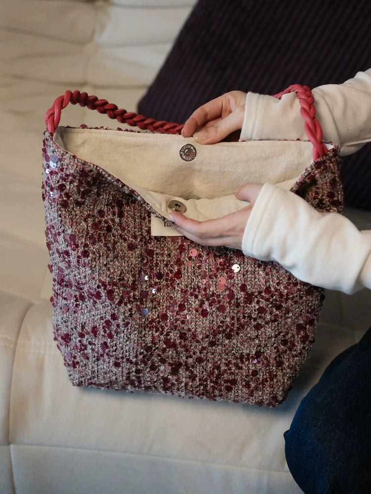 Women's Large-capacity Canvas Glitter Spring Summer Office Designer Workwear Tote Bag Shoulder Crossbody Purse Work Travel Everyday Purse