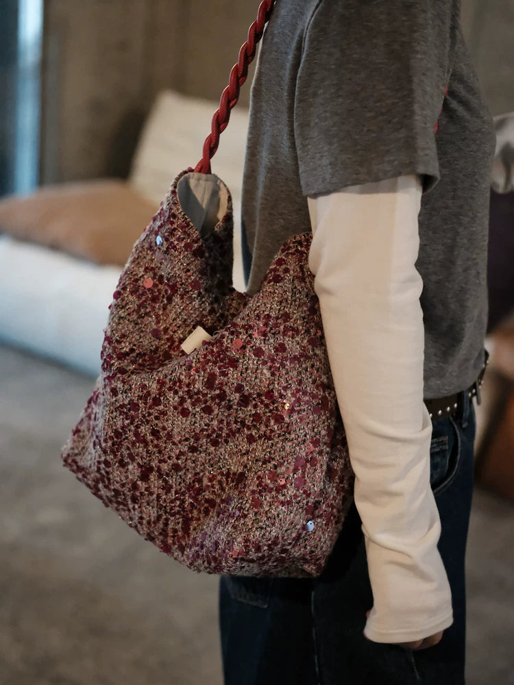 Women's Large-capacity Canvas Glitter Spring Summer Office Designer Workwear Tote Bag Shoulder Crossbody Purse Work Travel Everyday Purse