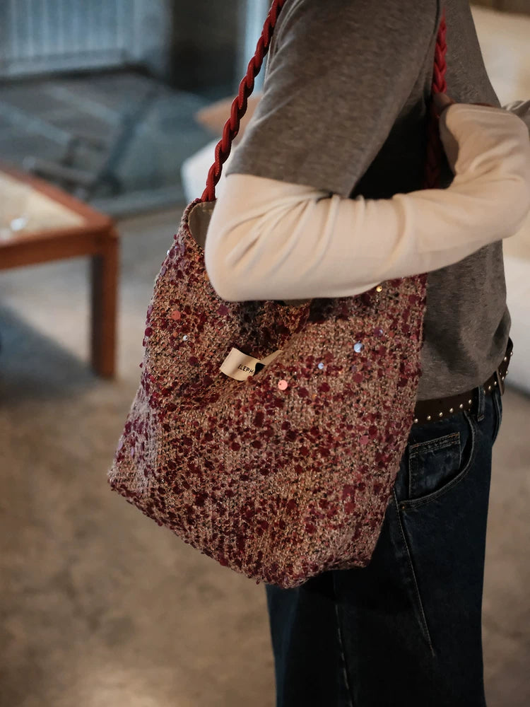 Women's Large-capacity Canvas Glitter Spring Summer Office Designer Workwear Tote Bag Shoulder Crossbody Purse Work Travel Everyday Purse