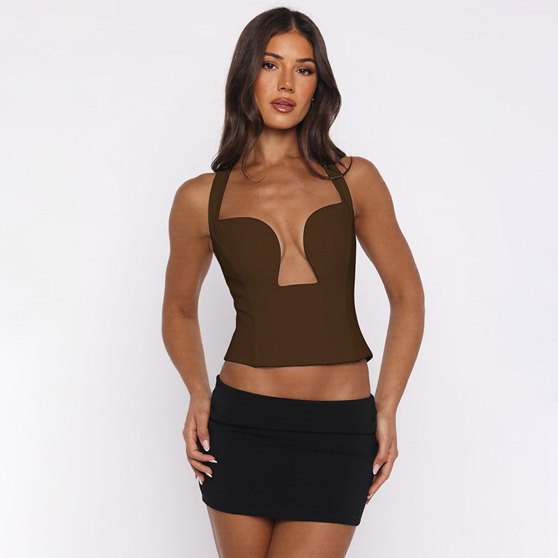 Women's Streetwear Cutout Top Fashion Blouse Shirt for Office Outfits Business Casual Weekend Everyday Date Night