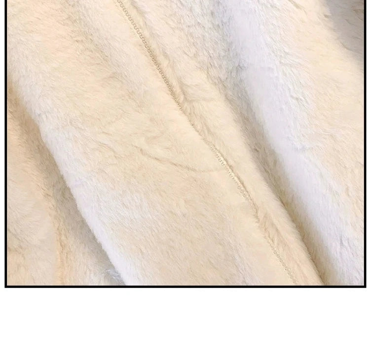 Women's Fall Winter Apricot Longline Thickened Fleece-Lined Plus Size Oversized Midi Jacket Casual Coat for Cold Weather Travel Spring Outdoor