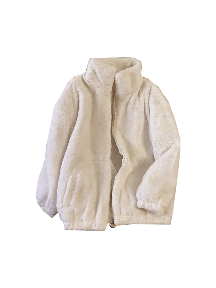 Women's Fall Winter Apricot Longline Thickened Fleece-Lined Plus Size Oversized Midi Jacket Casual Coat for Cold Weather Travel Spring Outdoor