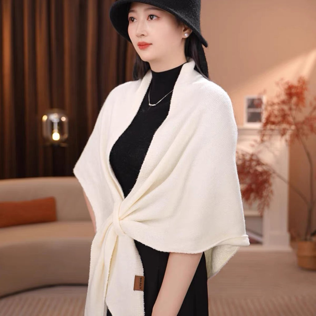 Women's Wool Fall Winter Fleece-Lined Shawls Scarves Scarf Fashion Wrap Pashmina