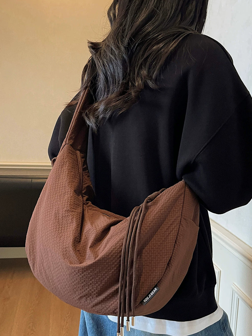 Women's Large-Capacity Office Workwear Casual Dumpling Bag Crossbody Purse for Travel and Sightseeing Everyday Streetwear Date Night School