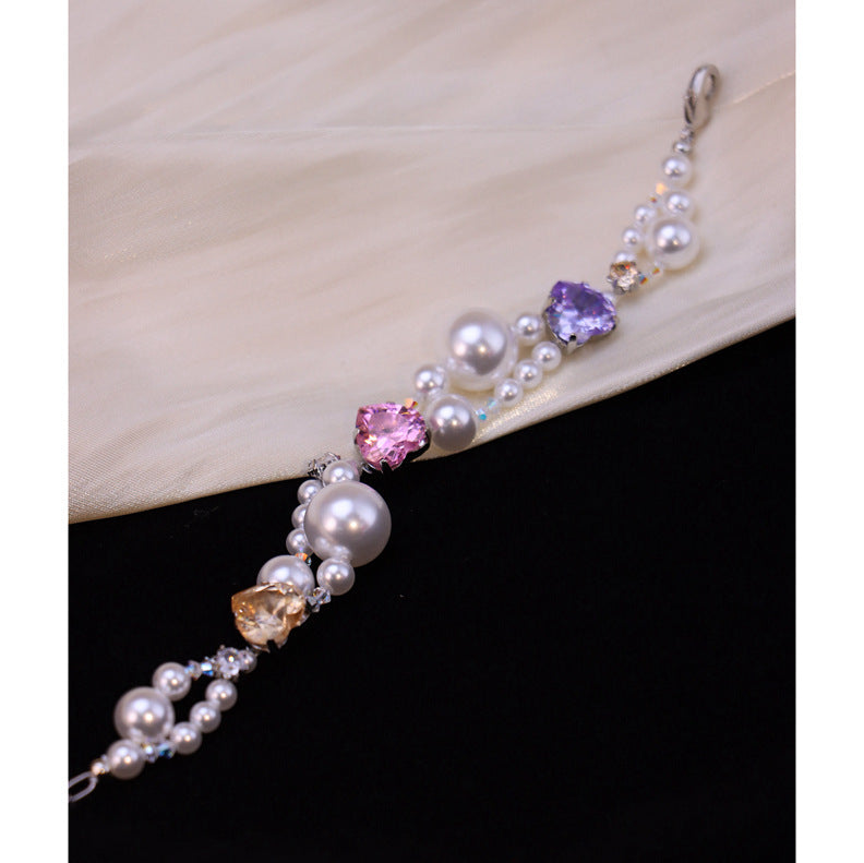 Pearl layered pendant necklace by Yoshan, detail view 6