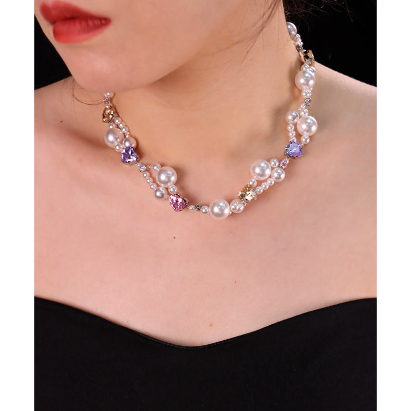 Pearl layered pendant necklace by Yoshan