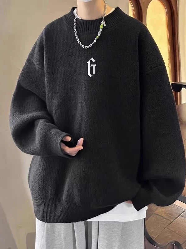 Men's Mock Neck Winter Plus Size Relaxed Casual Sweater Knit Pullover Top Fall for Office Layering Spring Travel Everyday