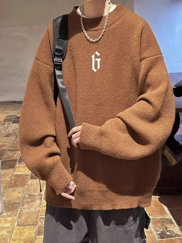 Men's Mock Neck Winter Plus Size Relaxed Casual Sweater Knit Pullover Top Fall for Office Layering Spring Travel Everyday