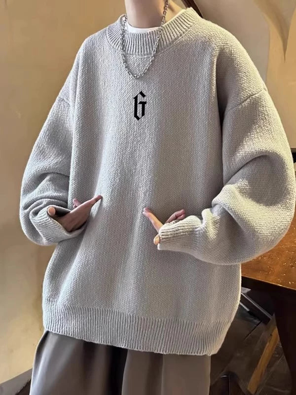 Men's Mock Neck Winter Plus Size Relaxed Casual Sweater Knit Pullover Top Fall for Office Layering Spring Travel Everyday