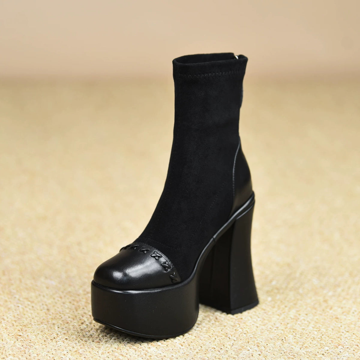 Women's Fall Winter Chunky Sole Block Heel High Heel Ankle Boots for Office and Weekend Streetwear Everyday Wear Date Night Wedding Guest