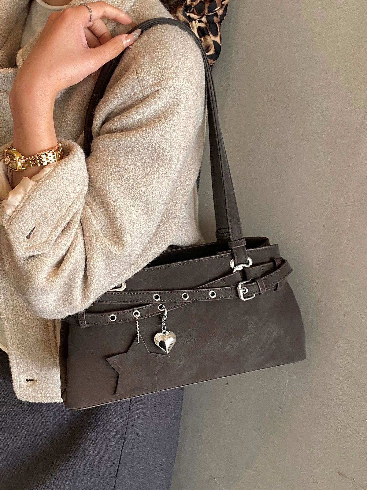 Women's Spring Summer Office Workwear Retro Baguette Bag Small Shoulder Purse Work Travel Everyday Purse