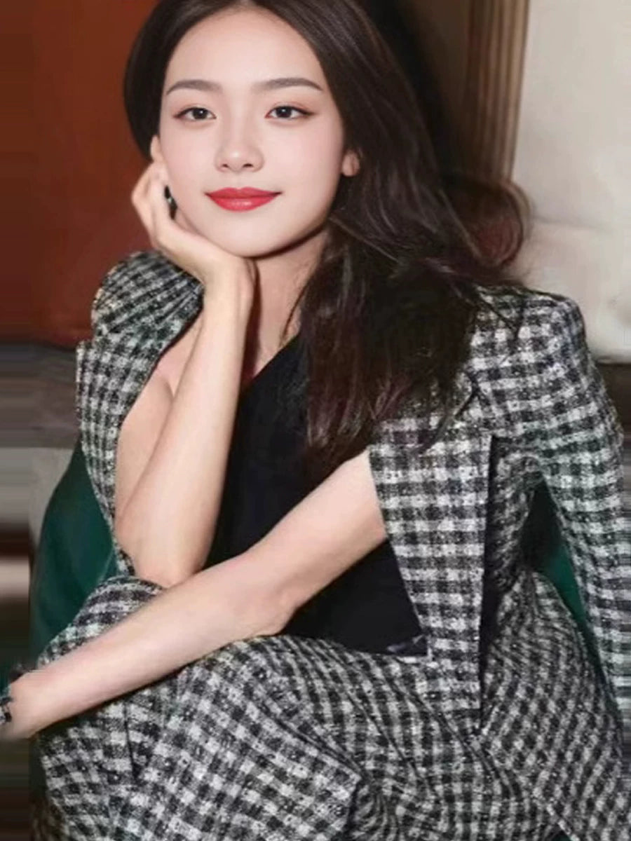 Women's Office Korean-style Quiet-luxury Workwear Evening Business Suit Set Interview