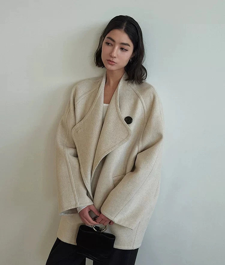 Women's Lapel Casual Winter Coat for Fall Layering Travel Office Everyday Wear Seasonal Look Holiday Date Night