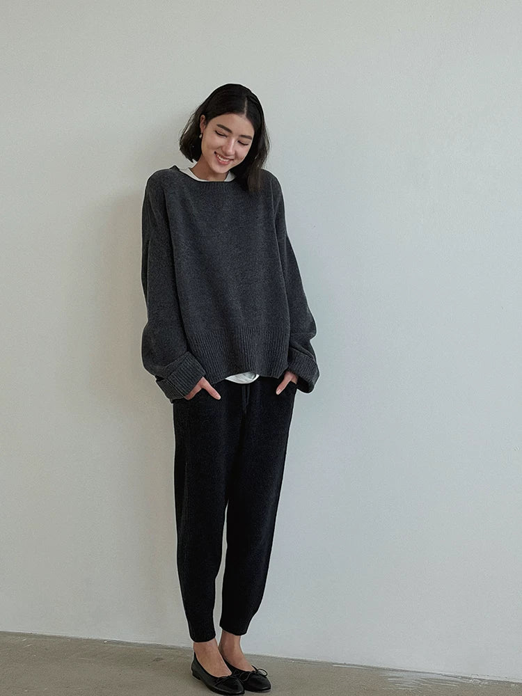 Women's Wool Sweater Knit Pullover Top for Fall Winter Spring Travel Office Everyday Date Night