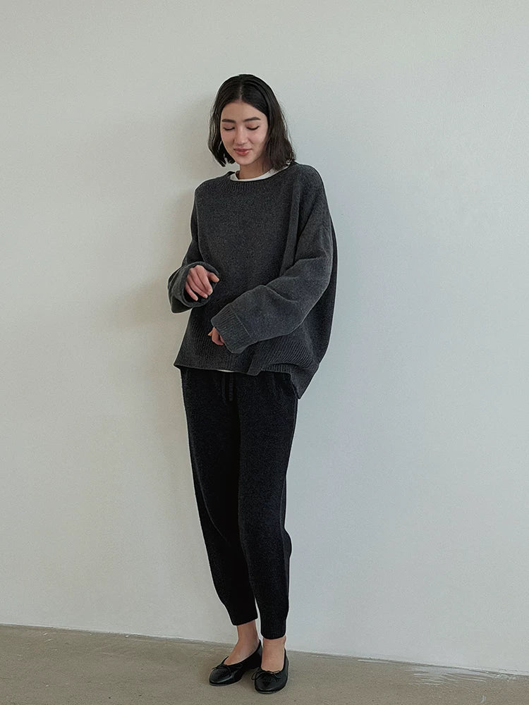 Women's Wool Sweater Knit Pullover Top for Fall Winter Spring Travel Office Everyday Date Night