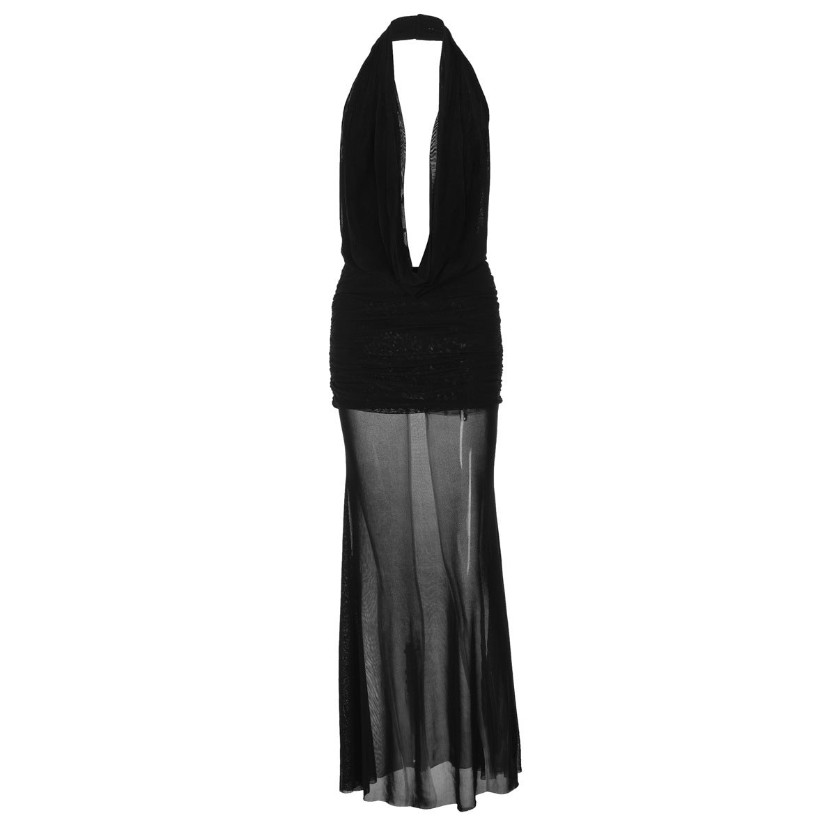 Women's Bodycon Open-Back Breathable Mesh Cutout Two-Piece Set for Office Workwear Wedding Guest Business Casual Travel Weekend At Home