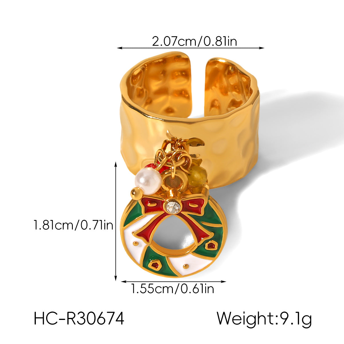 Christmas Ring Set, Snowman, Reindeer and Christmas Tree Rings, 3-Piece Assorted Holiday Party Favor Pack, Stocking Stuffers and Gift Exchange Present for Kids
