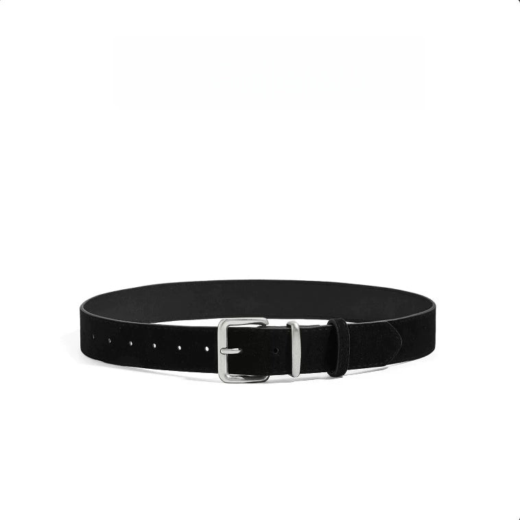 Women's American-style Pin Buckle Suede-look Plush Retro Waist Belt Designer Versatile