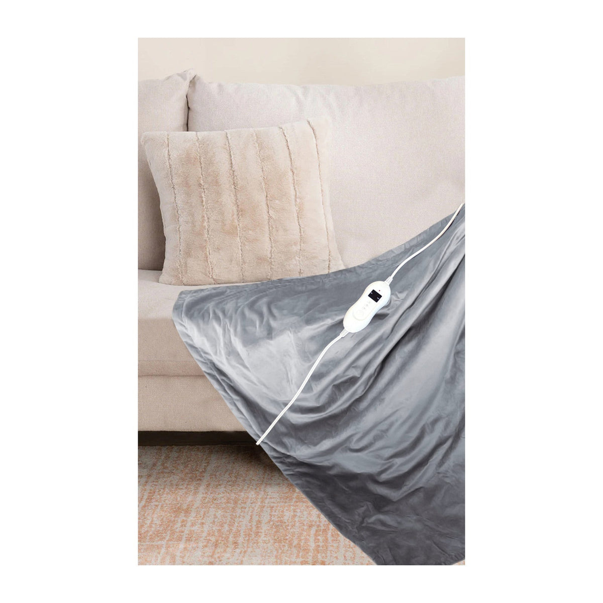 Wangfeng TBB002-S29 Electric Heated Throw Blanket with Temperature Controller for Winter Bedroom